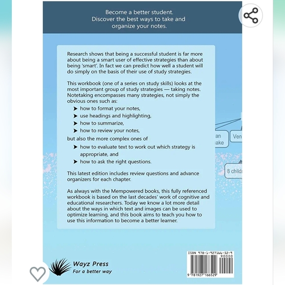 Effective Notetaking Study Skills Book By Fiona McPherson, PhD - Picture 2 of 4